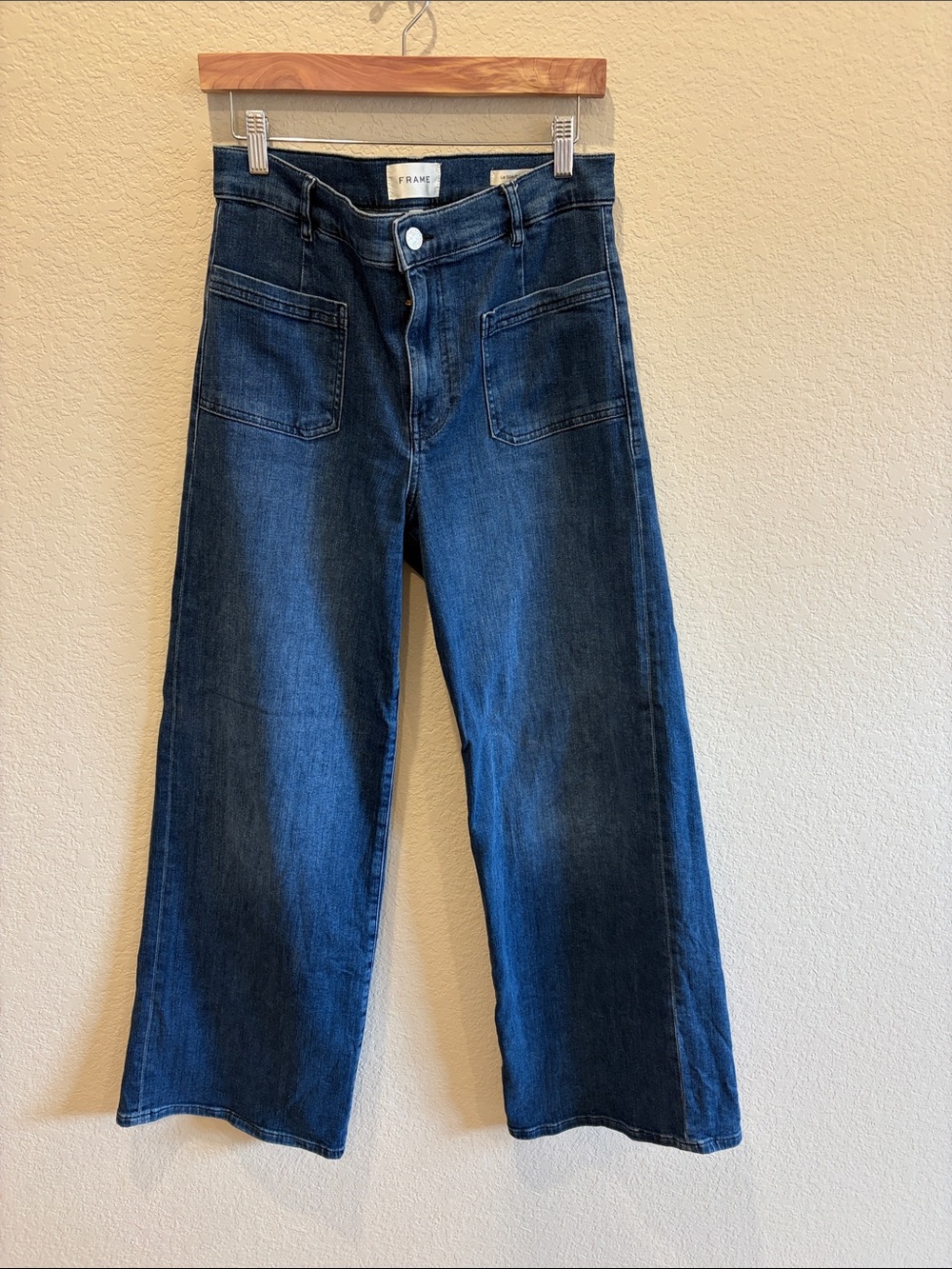 Frame Denim Indigo Wide-Leg Women's Jeans